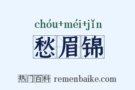 愁眉锦是什么意思的图片